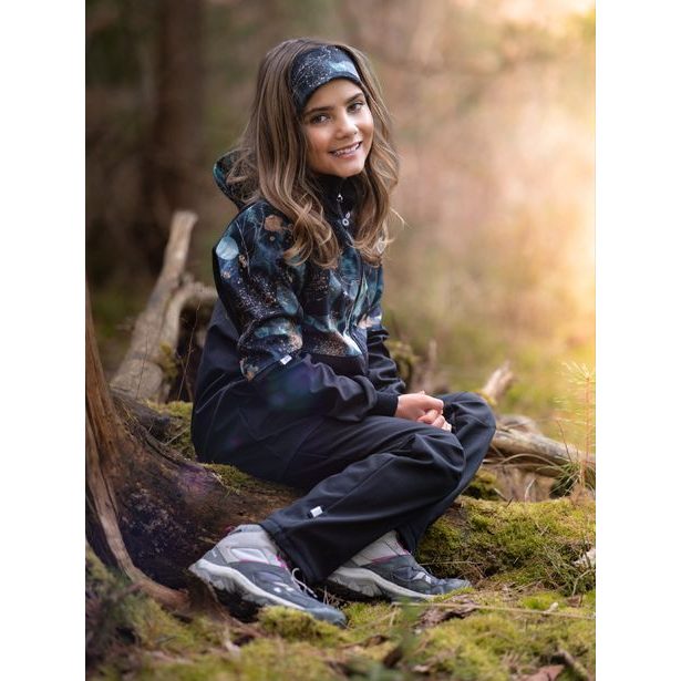 Unuo, Dětské softshellové kalhoty s fleecem Cool, Černá