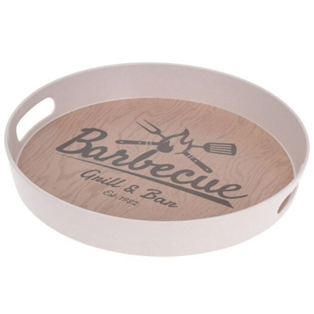 EXCELLENT HOUSEWARE Kulatý servírovací podnos 30 cm Barbeque KO-177600260barb