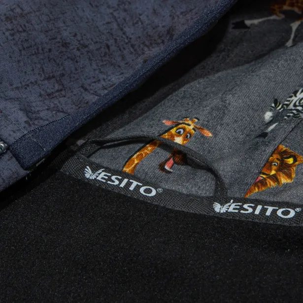 ESITO Rostoucí softshellová kombinéza s fleecem Šedý melír - šedá