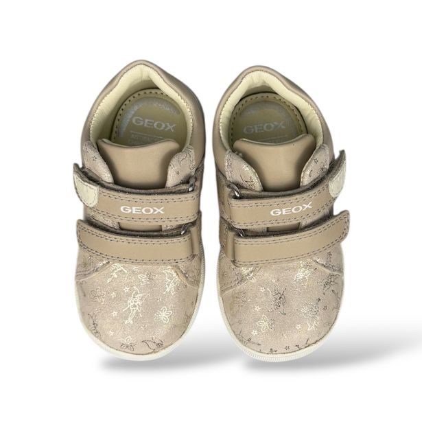 Béžové dívčí boty pro první krůčky Geox Macchia