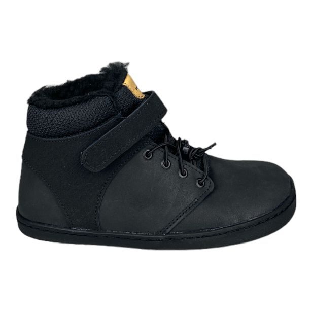 Dětské zimní boty Barefoot Pegres s kožíškem černé
