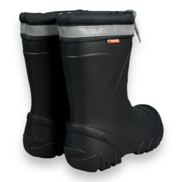 Dětské ultralehké zateplené holínky Demar - MAMMUT - černé