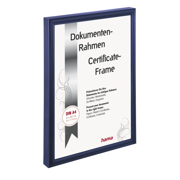 Hama rámeček plastový MADRID, modrý, 21x29,7 cm (formát A4)