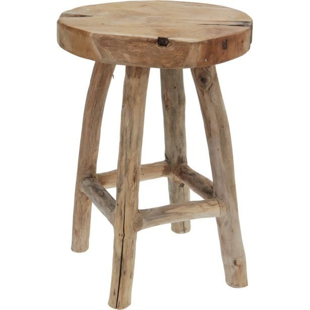 HOMESTYLING Stolička dřevěná 42 cm teak KO-J18000010