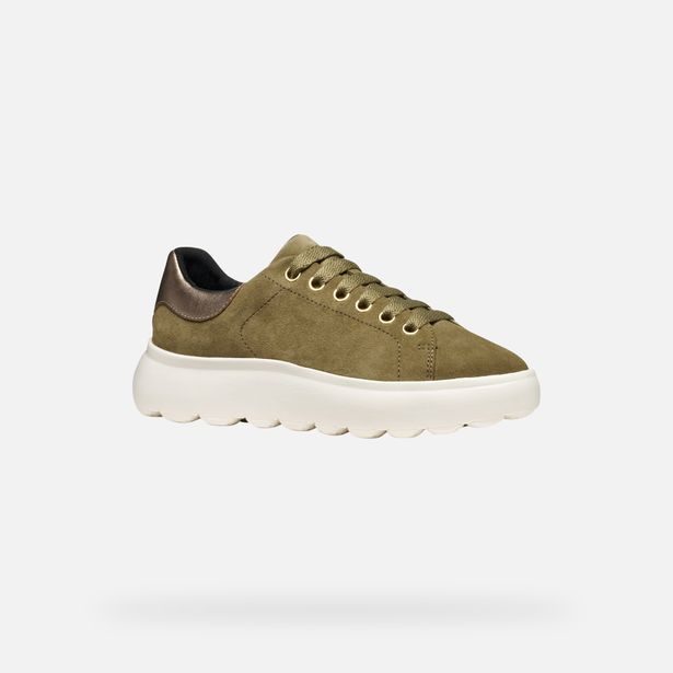 Khaki dámské tenisky Geox Spherica EC4.1