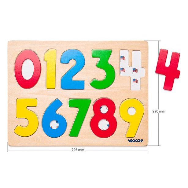 Puzzle na doske "Číslice s lienkami"