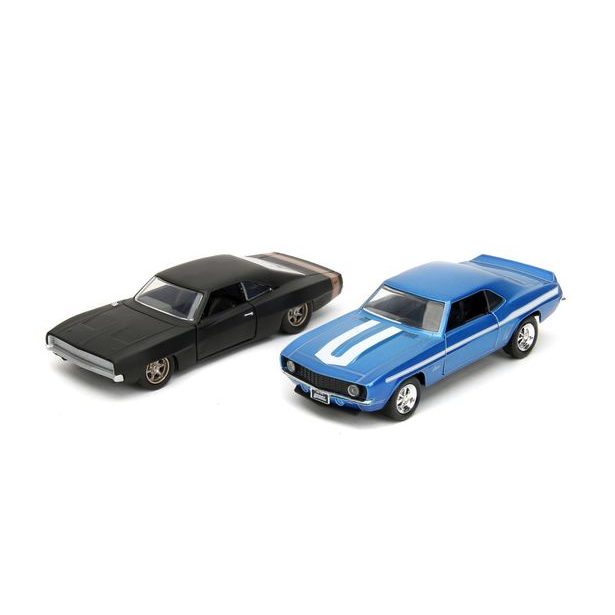 Rychle a zběsile Twin Pack Chevrolet Camaro 1969 a Dodge Charge Wide Body 1968, 1:32 Wave 2/1