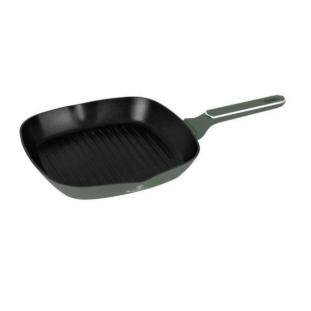 BERLINGERHAUS Pánev grilovací s titanovým povrchem 28 cm Matte Green BH-8161