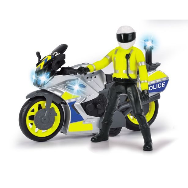 Policejní motocykl 17 cm s jezdcem