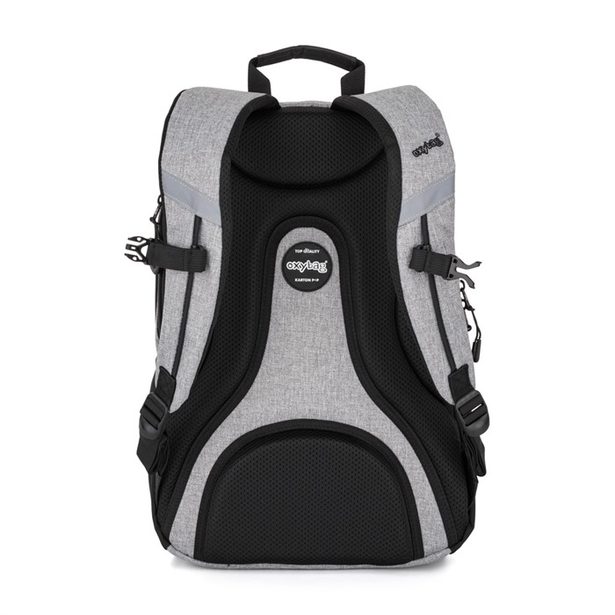 Studentský batoh + etue OXY Sport Grey Melange