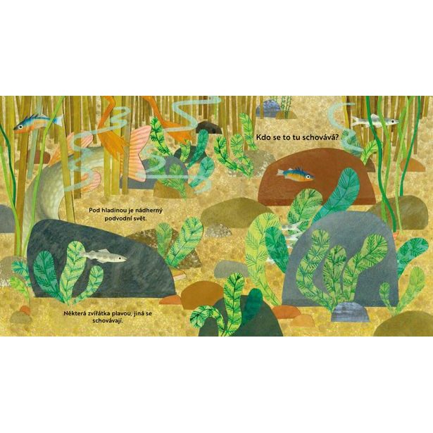 Kdo se to tu schovává? U ŘEKY – Knížka s odklápěcími okénky Baagl