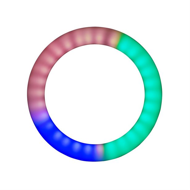 Hama SpotLight FoldUp RGB 102, kruhové LED světlo 10,2" pro smartphony, RGB, skládací