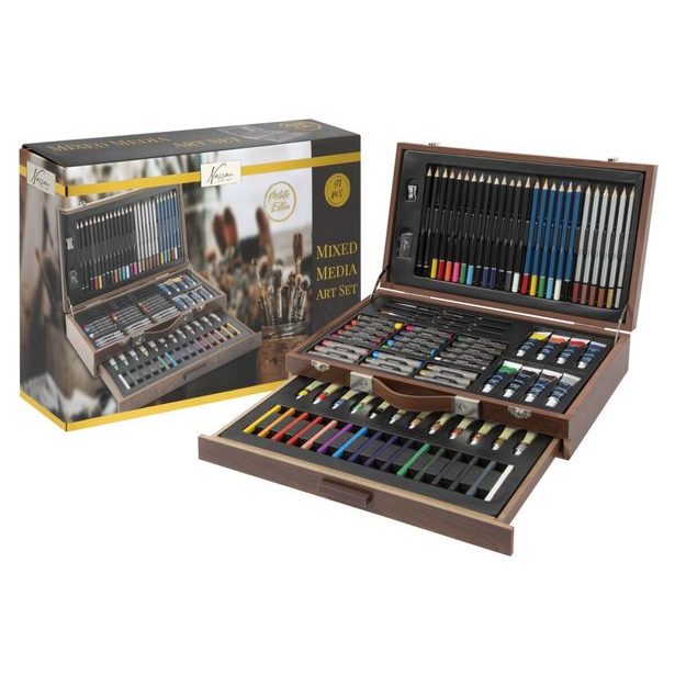 Velký dřevěný kreativní kufřík