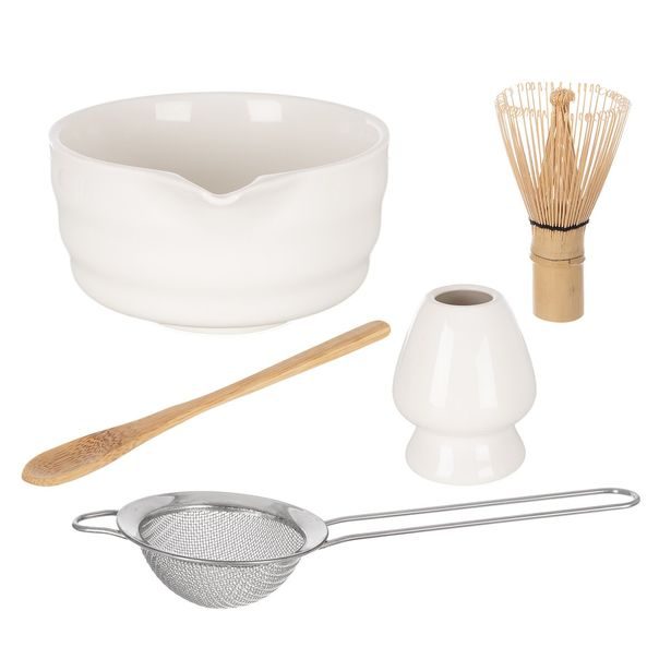 O Matcha tea porcelán/bambus set