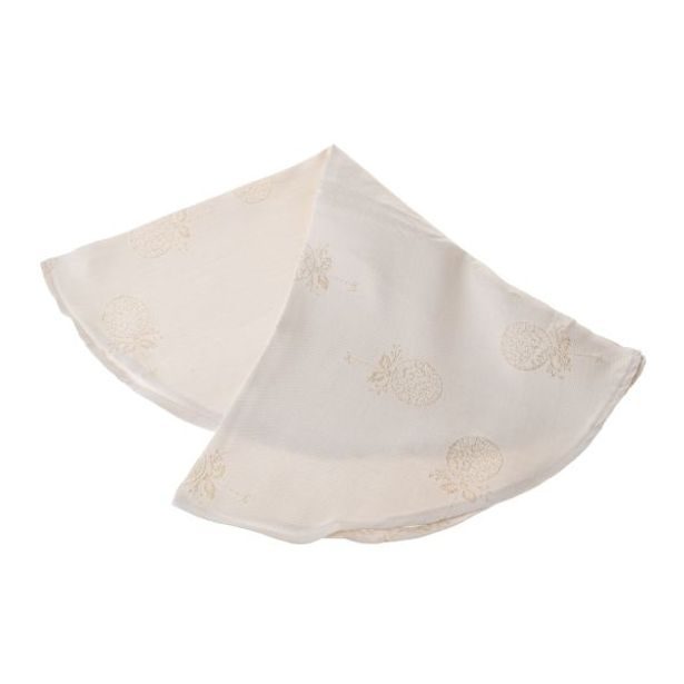 ubrus d80cm VÁNOČNÍ VLOČKA, metal.niť, vodděodol. textil