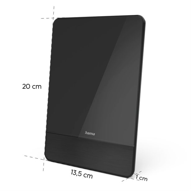 Hama aktivní pokojová TV anténa Pro, DVB-T2, plochá