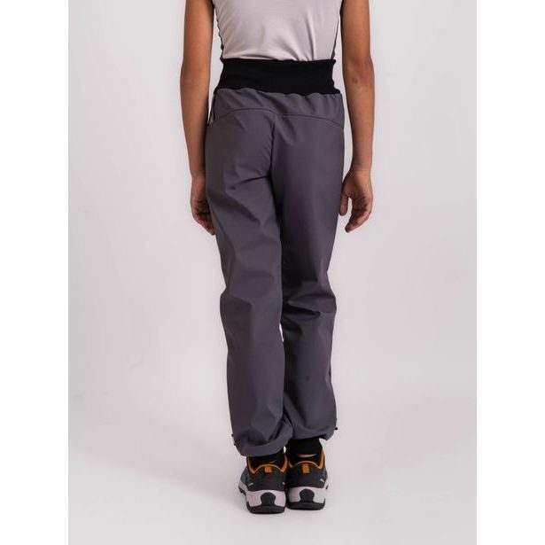 Unuo, Dětské softshellové kalhoty s fleecem Street Strong, Tm. Šedá