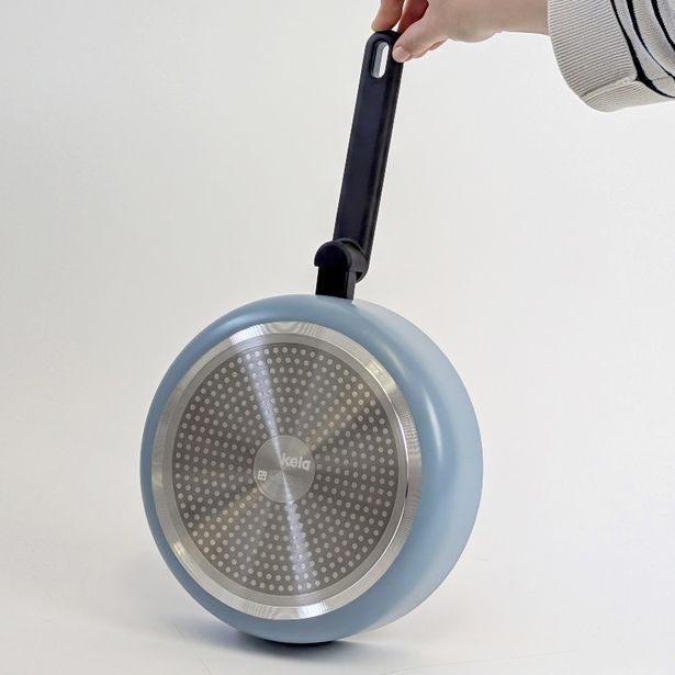 KELA Sada hrnců Mira s keramickým povrchem 5 ks, kouřově modrá KL-15200