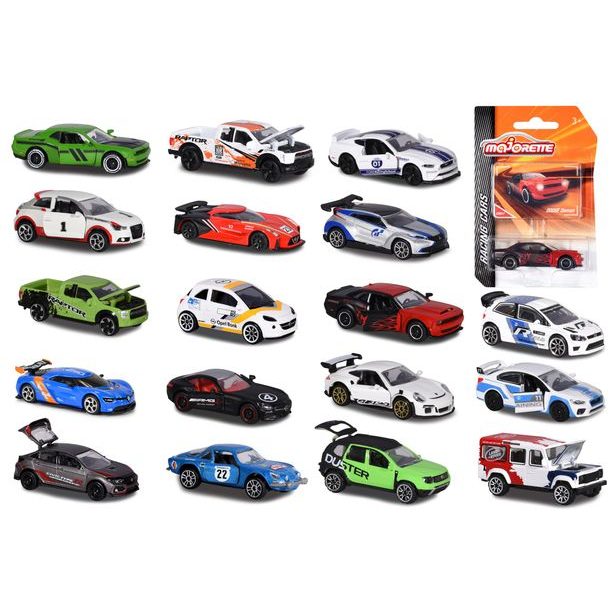 Autíčko kovové Racing, 18 druhů
