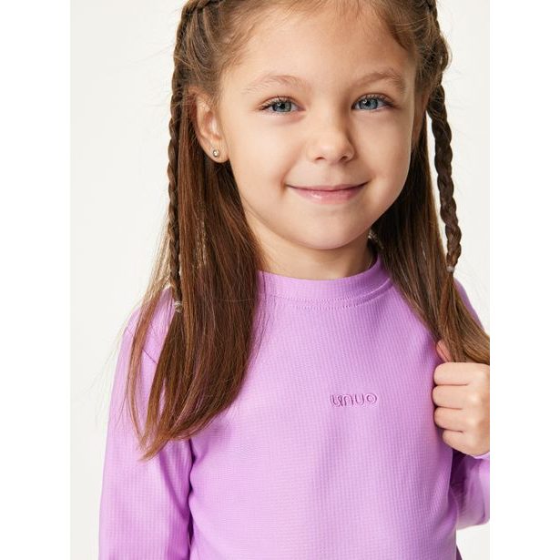 Unuo Dětské termo triko s dlouhým rukávem, Lila