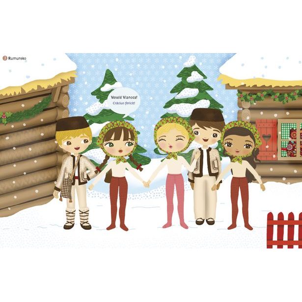 Šaty z celého sveta VIANOCE ─ Kniha samolepiek