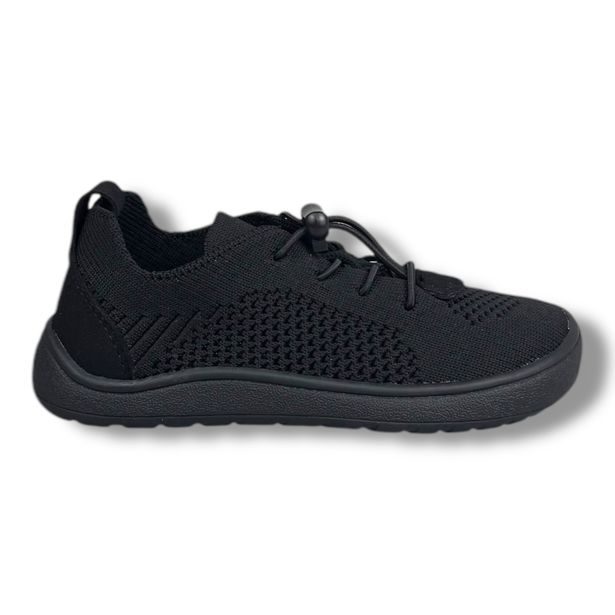 Dětská plátěná obuv BAREFOOT Protetika - černé