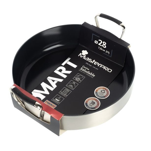MASTERPRO Pánev servírovací SMART 28cm stříbrná BGEU-3829