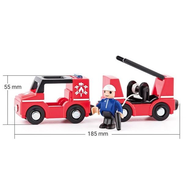 WOODY Autíčka k dráze - Hasiči, 3ks