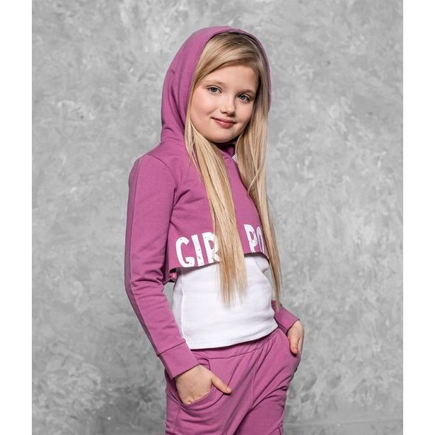 Stylové dívčí kalhoty GIRL POWER růžové