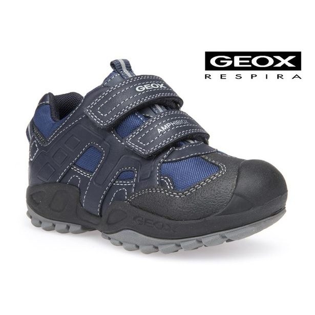 GEOX detská obuv J NEW SAVAGE BOY B A NAVY/GREY