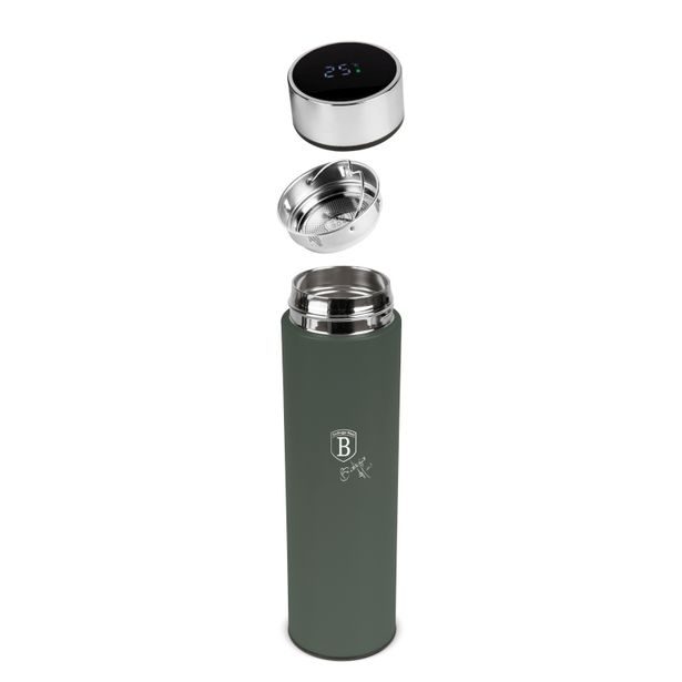 BERLINGERHAUS Chytrá termoska s ukazatelem teploty 0,5 l Matte Green Collection BH-9679