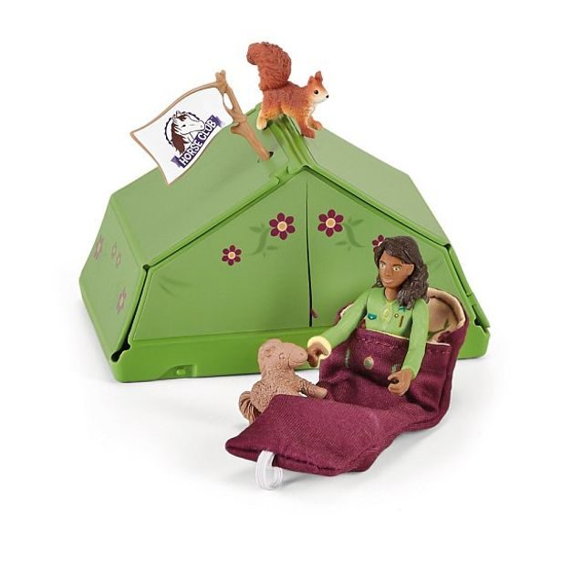 Sarah s koníkem a zvířátky kempují