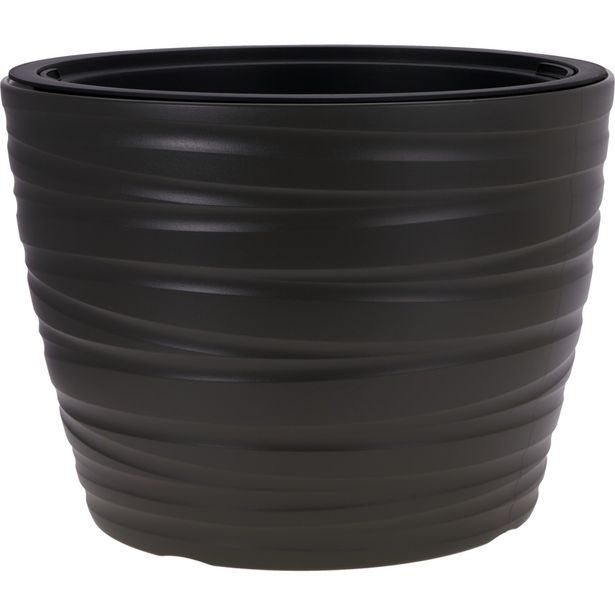 PROGARDEN Květináč plastový 47x35 cm tmavě šedá KO-Y89300760
