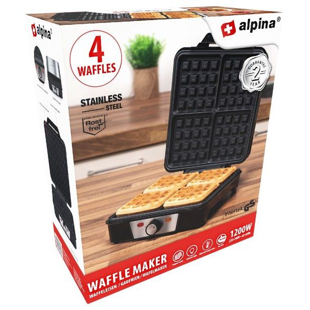 ALPINA Vaflovač na čtyři vafle 1000W ED-223256