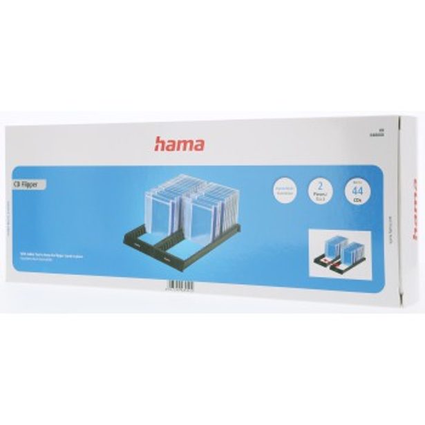 Hama CD Flipper 44, stojan pro 44 CD (2x 22 CD), plastový, černý