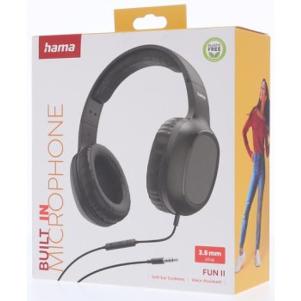 Hama sluchátka s mikrofonem Fun II, uzavřená, černá