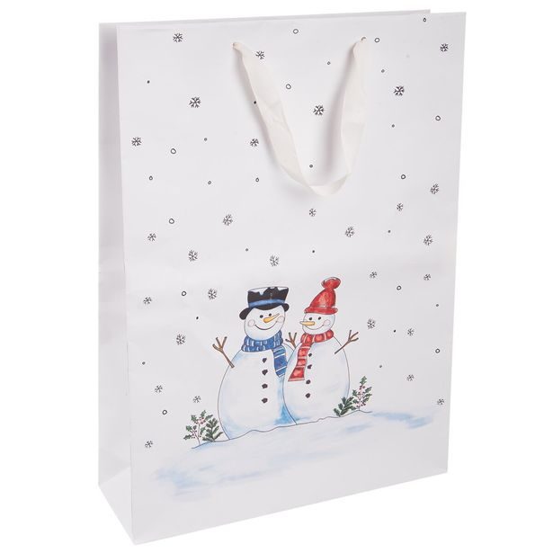 Dárková taška SNĚHULÁK 32,5x10x45,5 cm