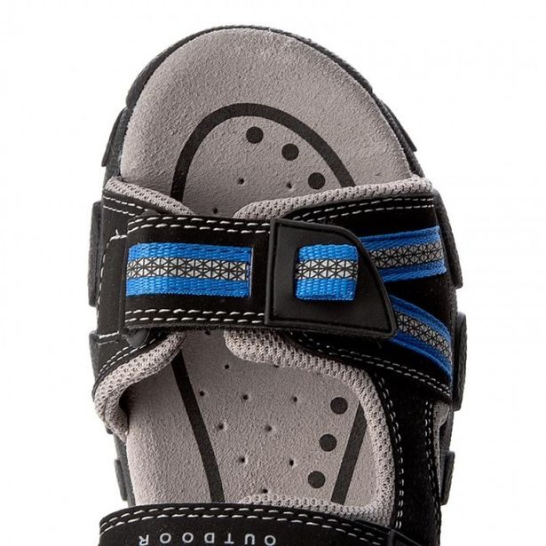 Dětské letní boty GEOX J S. STRADA BLACK/ROYAL