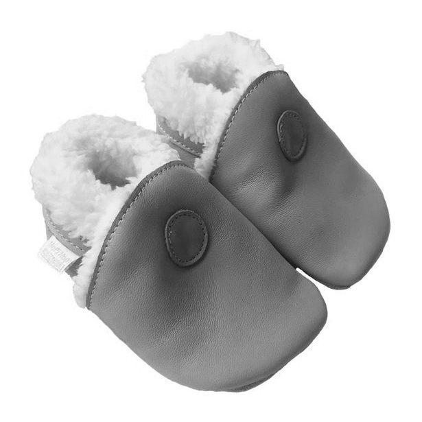 Hopi Hop Barefoot kožené zimní capáčky - šedé