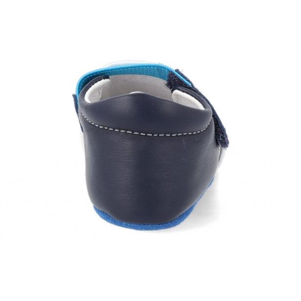 Dětské kožené capáčky DDstep - Autíčko (White)