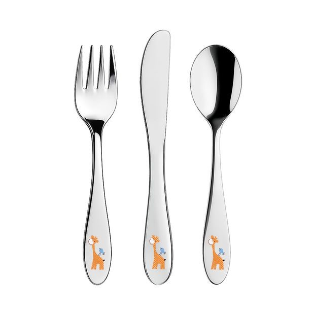Jídelní dětské příbory ŽIRAFA 3 díly