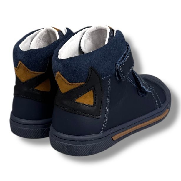 Dětské kožené boty, Ponte20 - Tmavě modrá