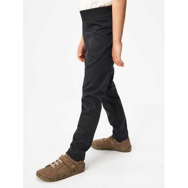 Unuo Dětské softshellové kalhoty s fleecem pružné Sporty, Černá