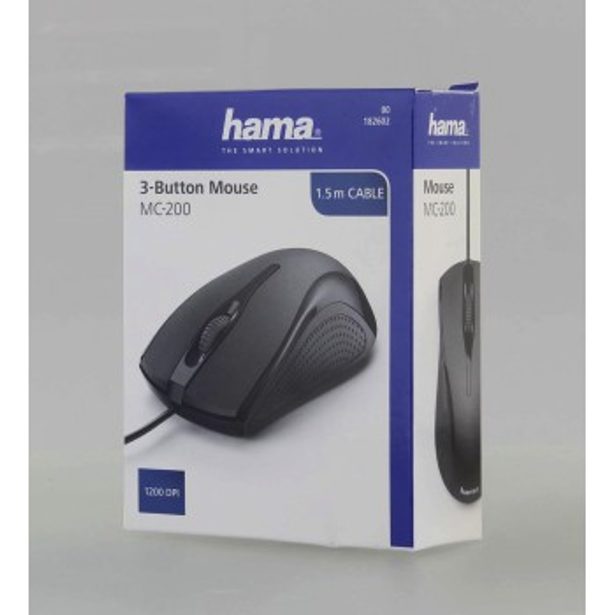 Hama optická kabelová myš MC-200, černá