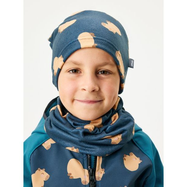 Unuo Dětská čepice fleecová Homeless, Kapybary