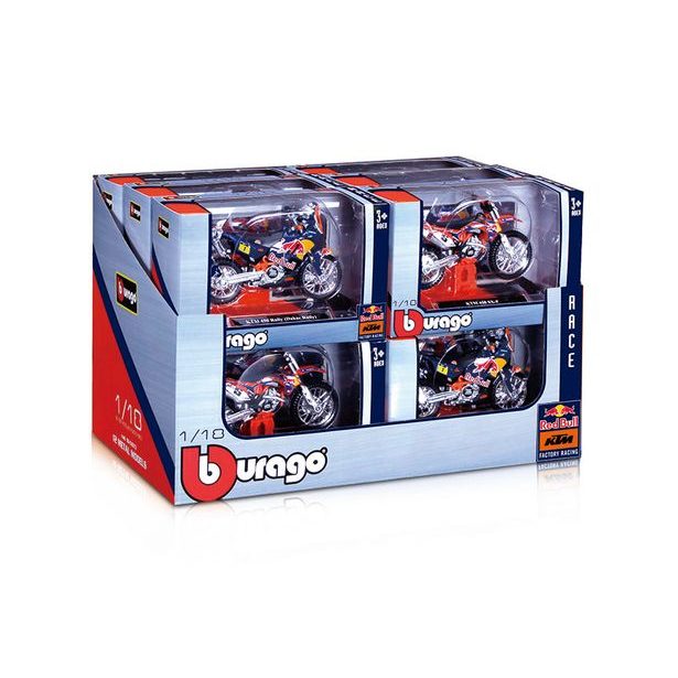 Bburago 1:18 Red Bull KTM Motorcycle (2 x 12 DISPLAY) 24ks ASST