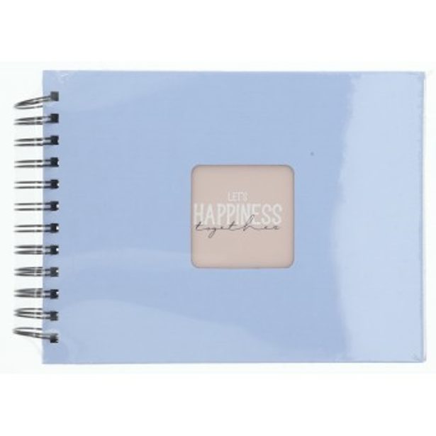 Hama album klasické spirálové FINE ART 24x17 cm, 50 stran, lagoon (modrá), černé listy