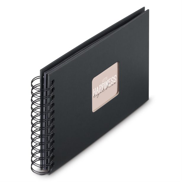 Hama album klasické spirálové FINE ART 24x17 cm, 50 stran, nová černá, černé listy