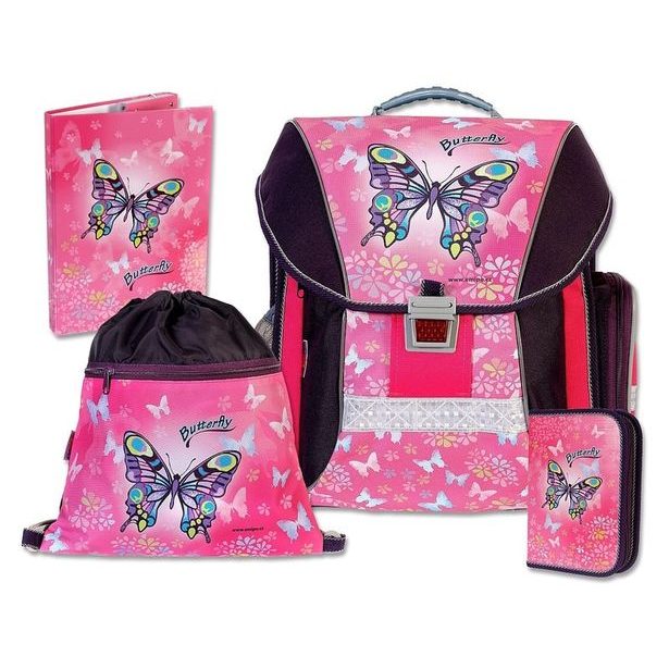 Školní batohový set Butterfly 4-dílný