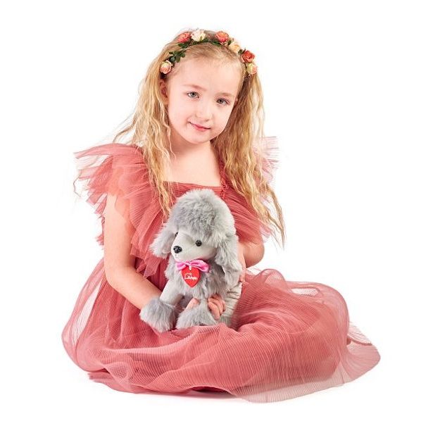 LUMPIN Pudlík šedý Lily, 25cm